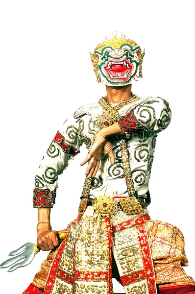 Тайская культура Танцевальное искусство в маске Кхон Таиланд — стоковое фото