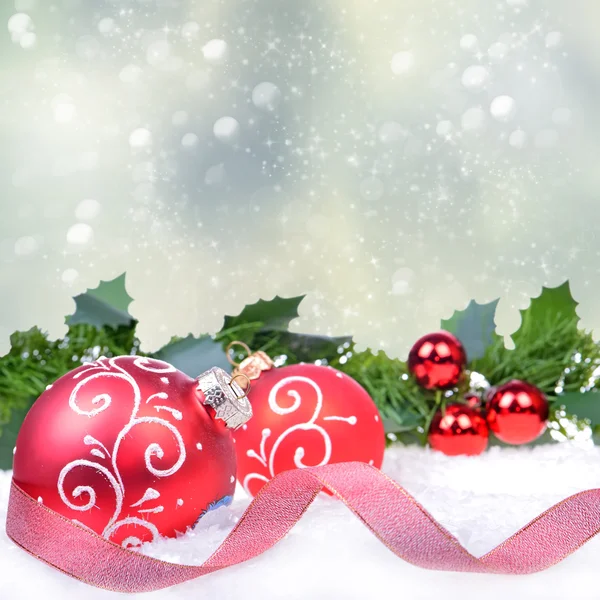 Jul baggrund med bolde - Stock-foto