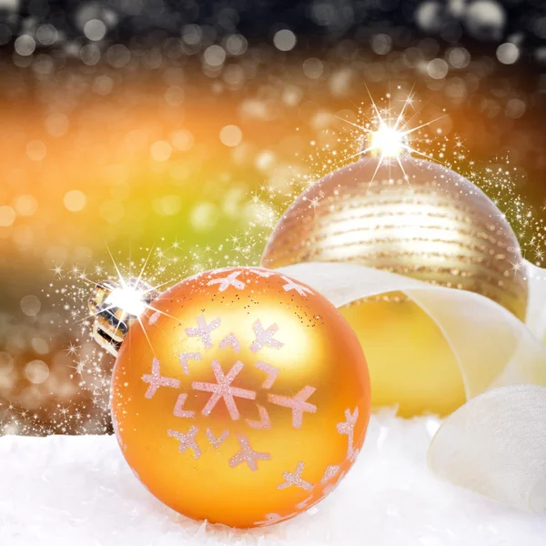 Christmas background with balls — Stock Photo, Image