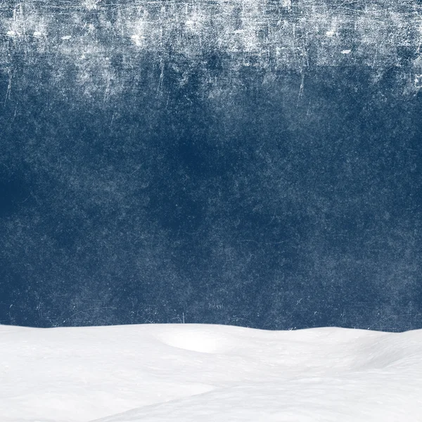 Téli háttér - absztrakt bokeh fények és hófúvás — Stock Fotó
