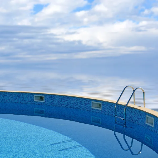 Piscine avec escalier à l'hôtel — Photo