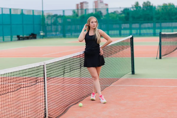 Torneo Tenis Jugadora Pista Tenis Arcilla —  Fotos de Stock