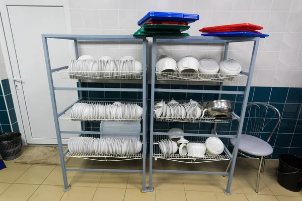 Εξοπλισμός Κουζίνας Εστιατορίου Για Την Προετοιμασία Τροφίμων Γευμάτων Πιάτων Λεπτομερειών — Φωτογραφία Αρχείου