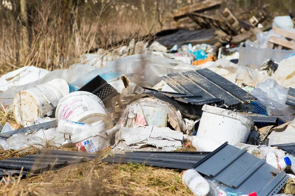 Spazzatura Una Foresta Spazzatura Discarica Spazzatura — Foto Stock