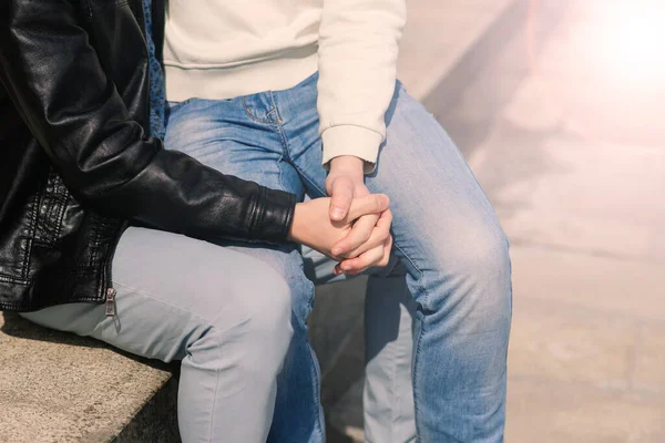 Gay Couple Walking City Centre Lifestyle — Stock Photo, Image