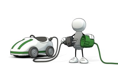Yarım yamalak ufaklık elektrikli arabada tıkalı