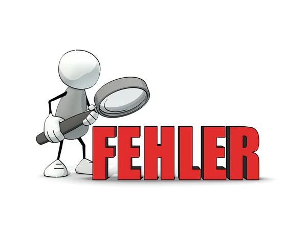 Küçük yarım yamalak adam - bir büyüteç ile bulma hatası