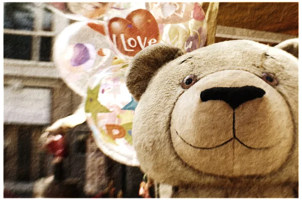 Любовь плюшевого медведя - винтаж — стоковое фото