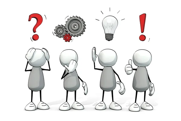 küçük yarım yamalak erkekler - kırmızı problem çözüm kavramı