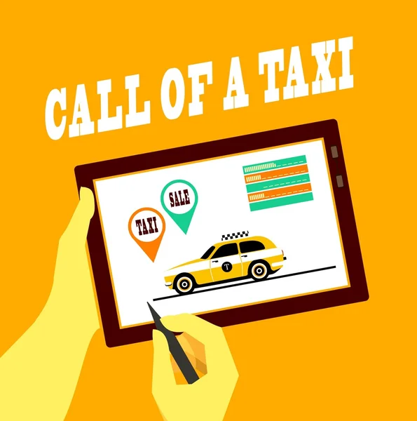 Chiamare un taxi — Vettoriale Stock