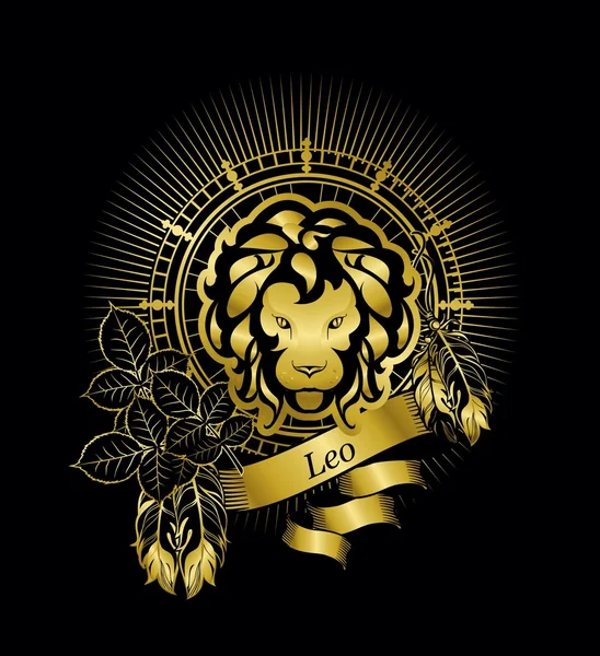 Знак зодіаку лев — стоковий вектор