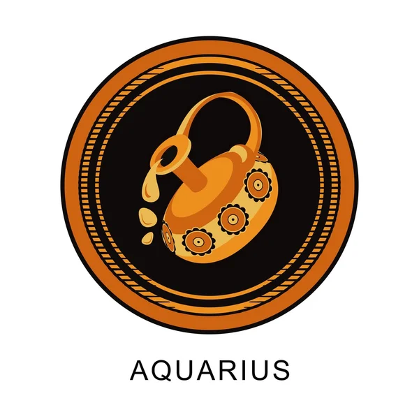 Signo del zodíaco de Acuario — Vector de stock