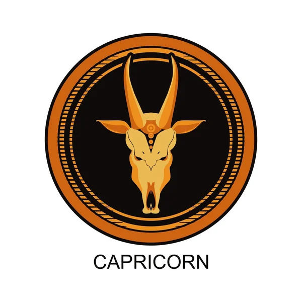 Capricorno segno zodiacale — Vettoriale Stock