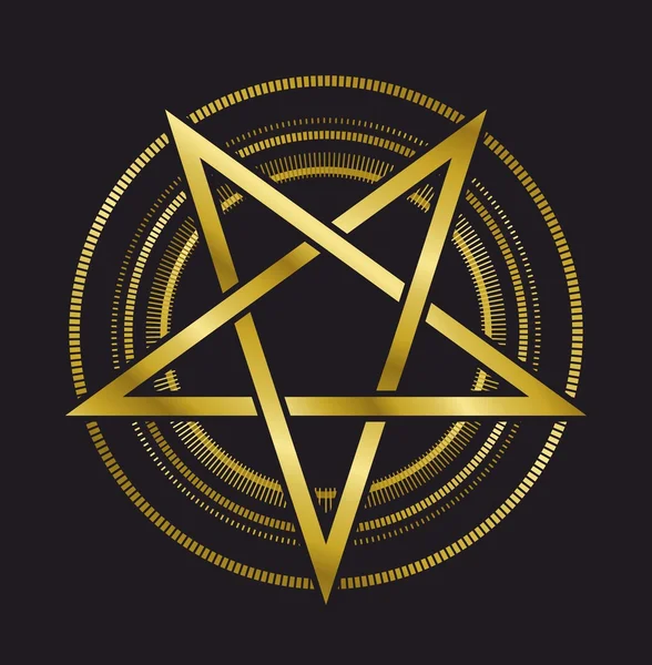 Pentagram symbolem hvězda — Stockový vektor