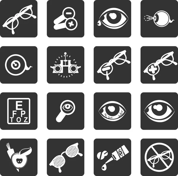 Ophthalmologist set of icons — Stock Vector