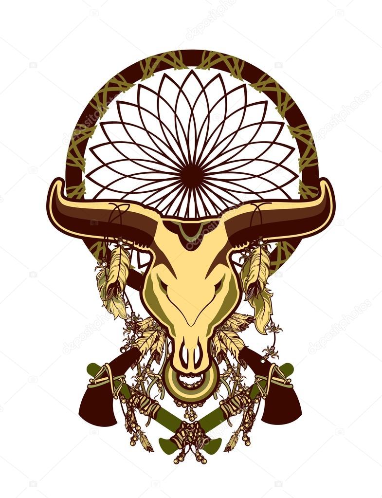 bull skull tattoo u2014 stock vector marrishuannna 106390178 bull skull tattoo u2014 stock vector marrishuannna 106390178