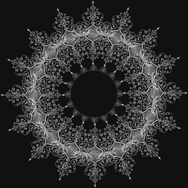 Yuvarlak dantel mandala