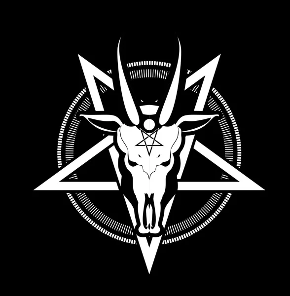 Pentagram sembolü keçi — Stok Vektör