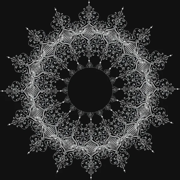 Ronde kant mandala — Stockvector