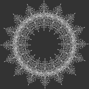 Yuvarlak dantel mandala