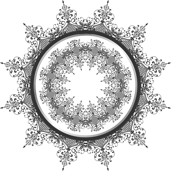 Kruhové krajky mandaly — Stockový vektor