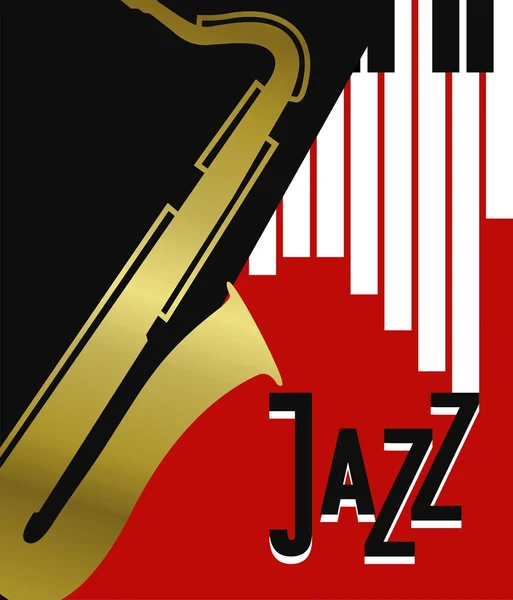 Cartaz do festival de jazz e blues — Vetor de Stock