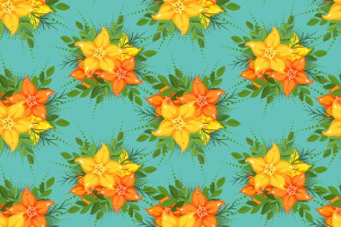 Dikişsiz çiçek deseni