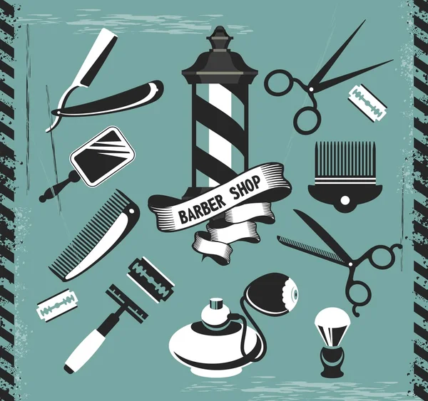 Barber shop set — Stock Vector
