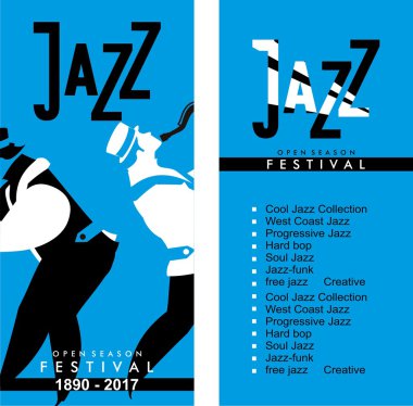 jazz and blues flyer clipart