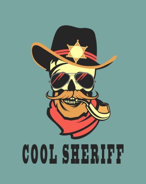 emblem cool sheriff clipart