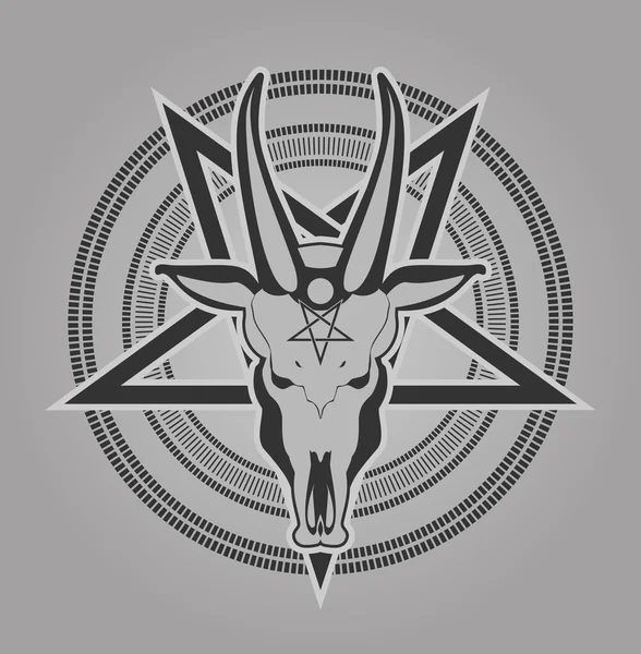 Pentagram symbolem koza — Stockový vektor