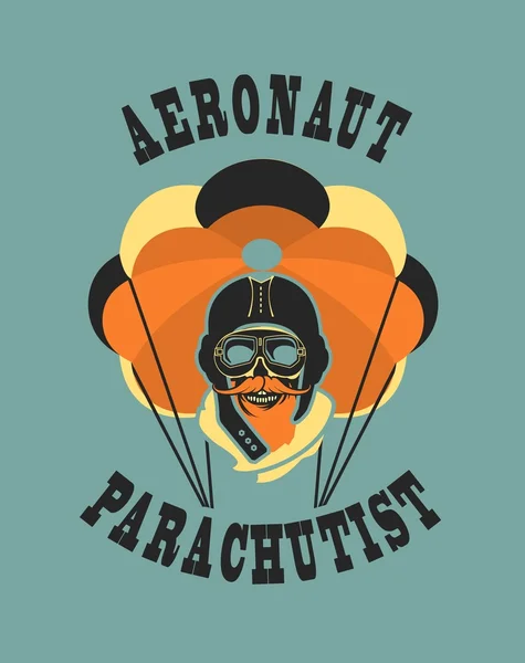 Schedel parachutist badge — Stockvector