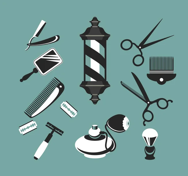 Barbería conjunto — Vector de stock