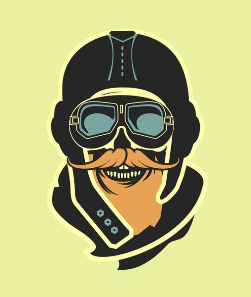 Эмблема черепа лётчика
