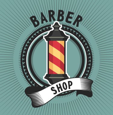 Kuaför Dükkanı amblemi kutup