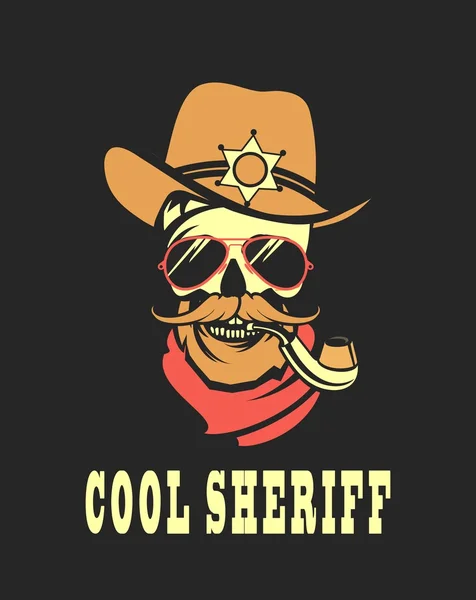 Emblema sheriff muerto — Vector de stock