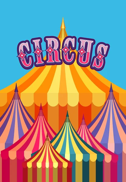 Circus tent poster — Stockvector