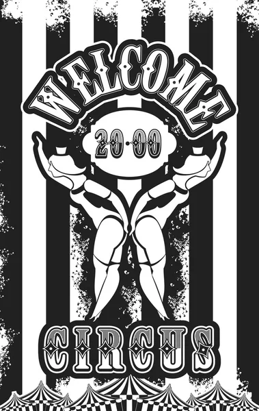 Circo poster retrò — Vettoriale Stock