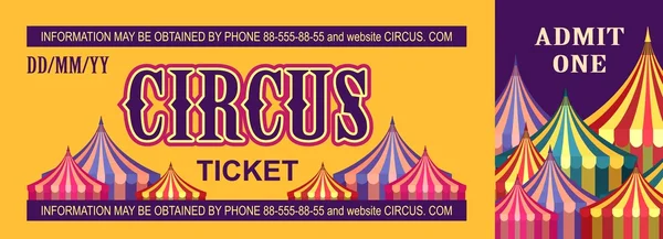 Retro circus ticket — Stockvector