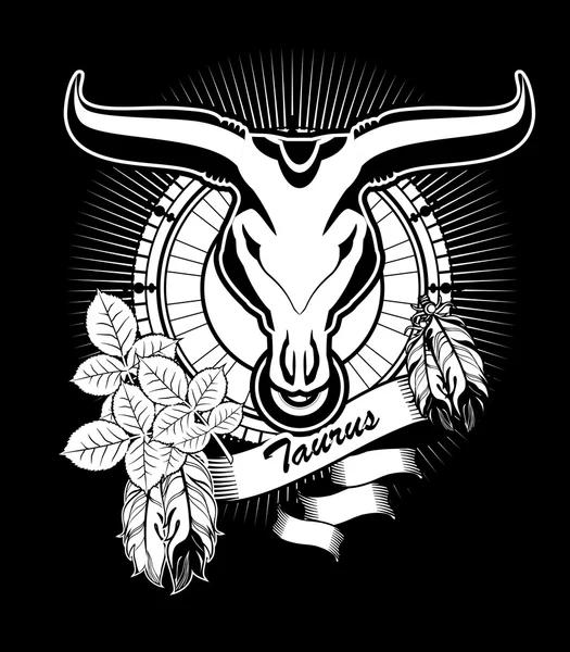 Signo zodiacal de Tauro — Vector de stock