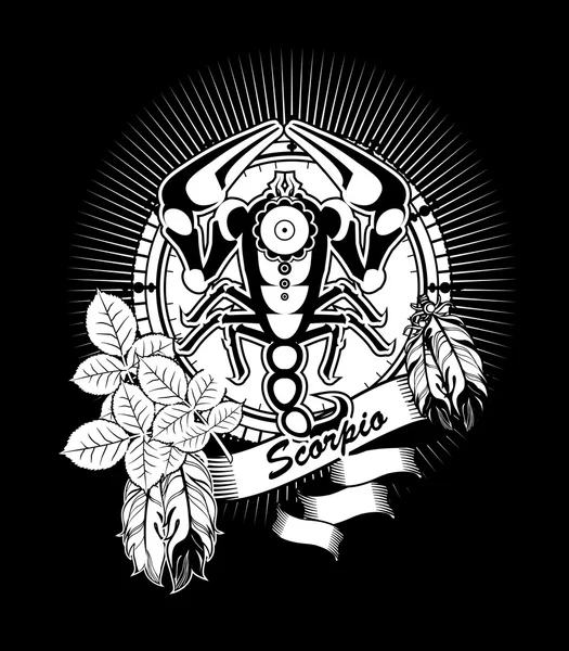 Scorpio signo do zodíaco — Vetor de Stock