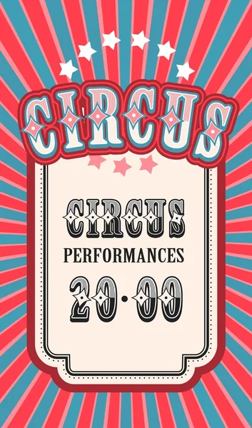 Circo poster retrò — Vettoriale Stock