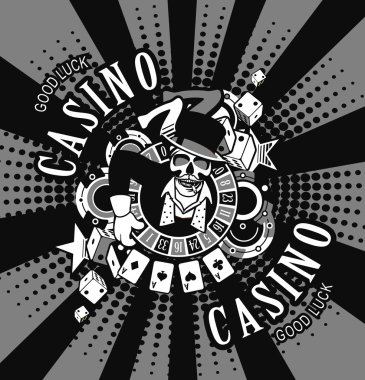 Beyaz bir arka plan üzerinde Casino logo