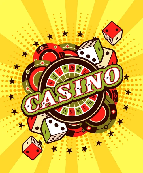 Casino fondo cartel impresión — Vector de stock