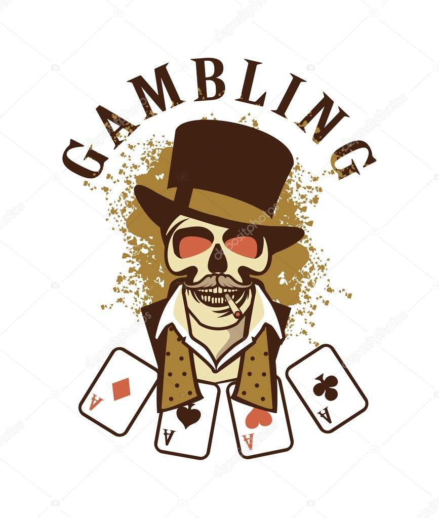 Casino retro logo on a white background attributes and signs