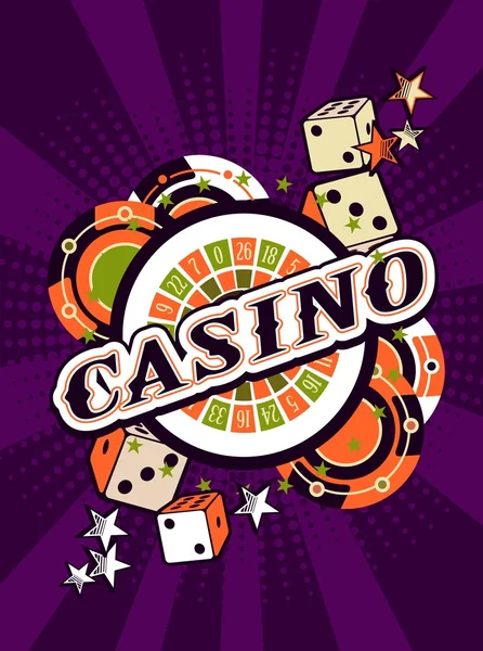 Casino fondo cartel impresión — Vector de stock