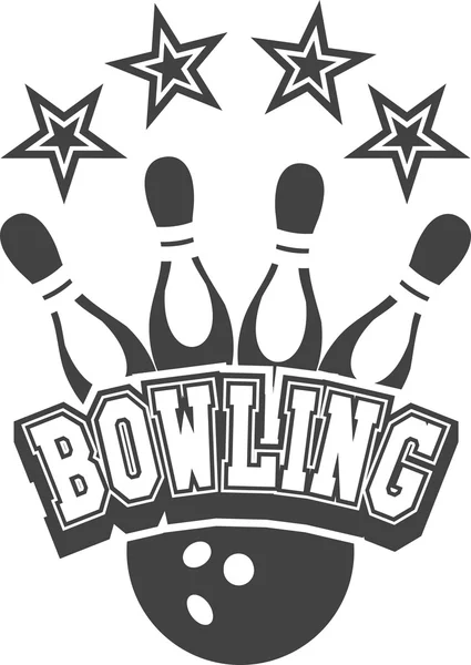 Bowling kulüp amblemi — Stok Vektör