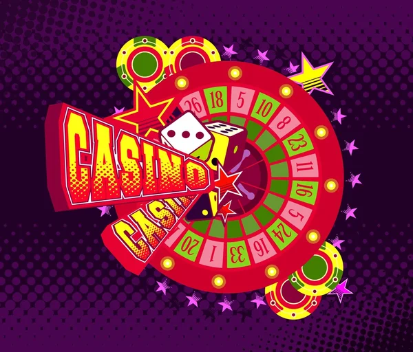 Poster vector Casino - Stok Vektor