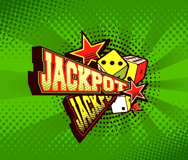 Vektor poszter jackpot — Stock Vector