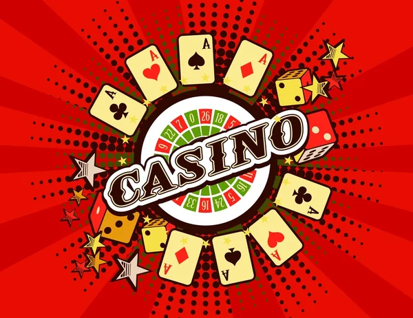 Casino background poster print — Stock Vector